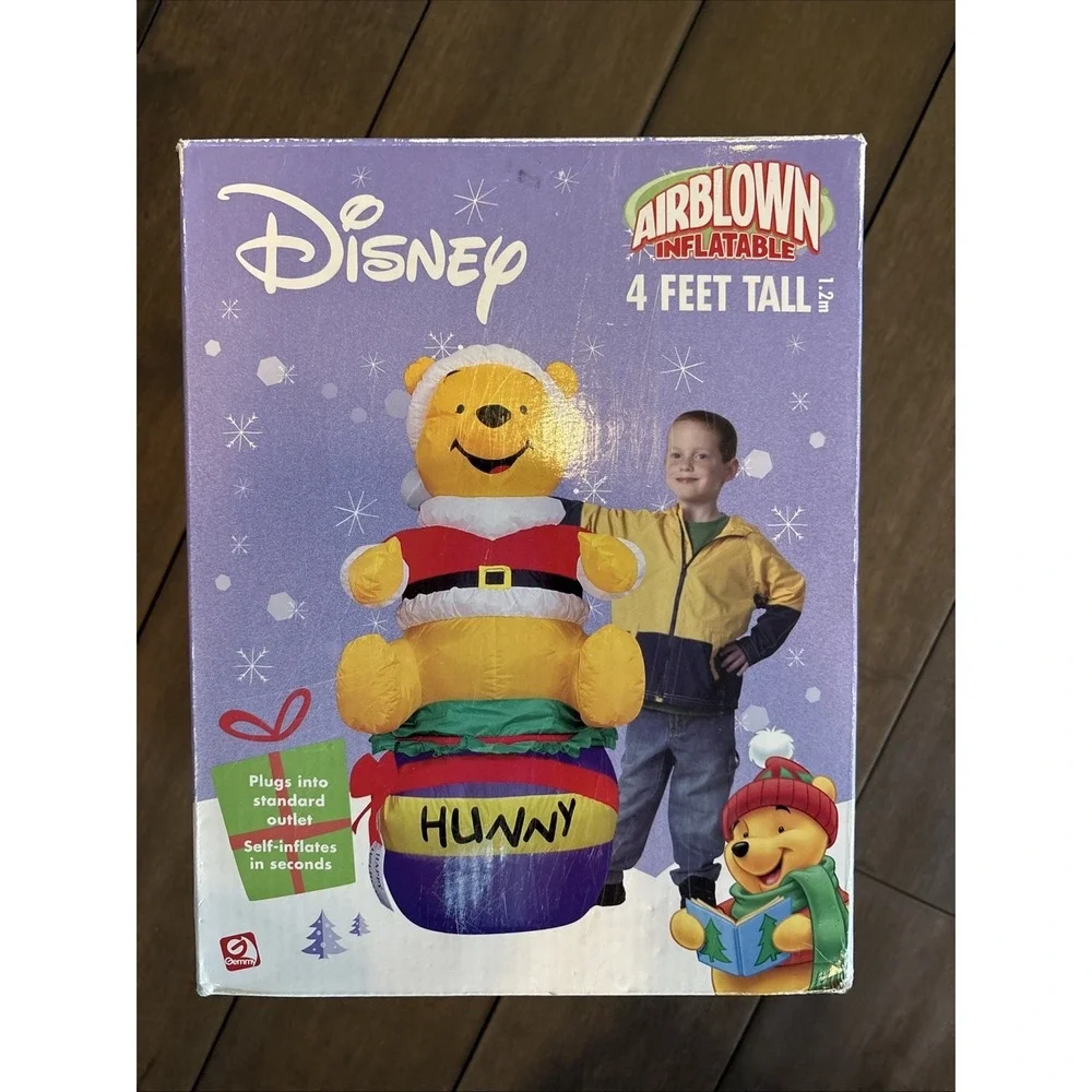 2004 Gemmy Christmas Disney Winnie The Pooh Hunny Inflatable 4FT Indoor Use